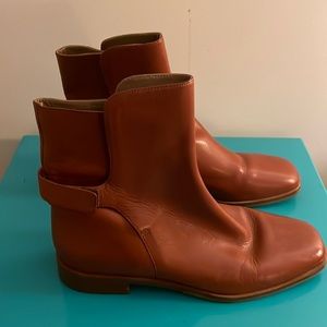Brown Buckled Via Spiga Ankle Boots size 7.5
